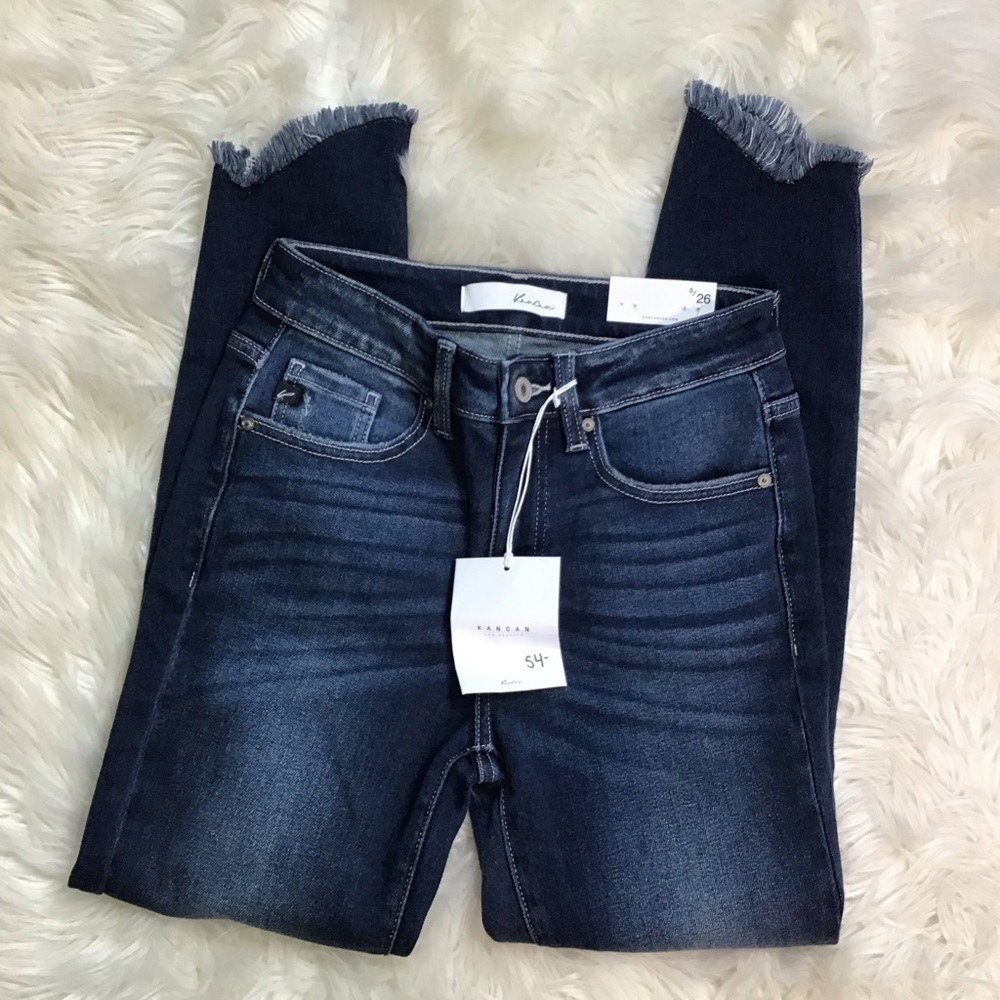 Kancan high rise ankle skinny nwt